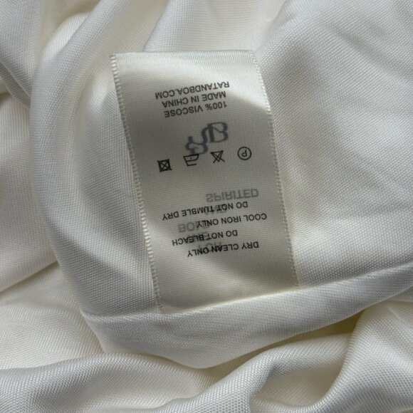 🆕 RAT & BOA 🧿 NWOT Winona White Slinky Cowl Neck Jersey Gown, Sz XS - Picture 16 of 16